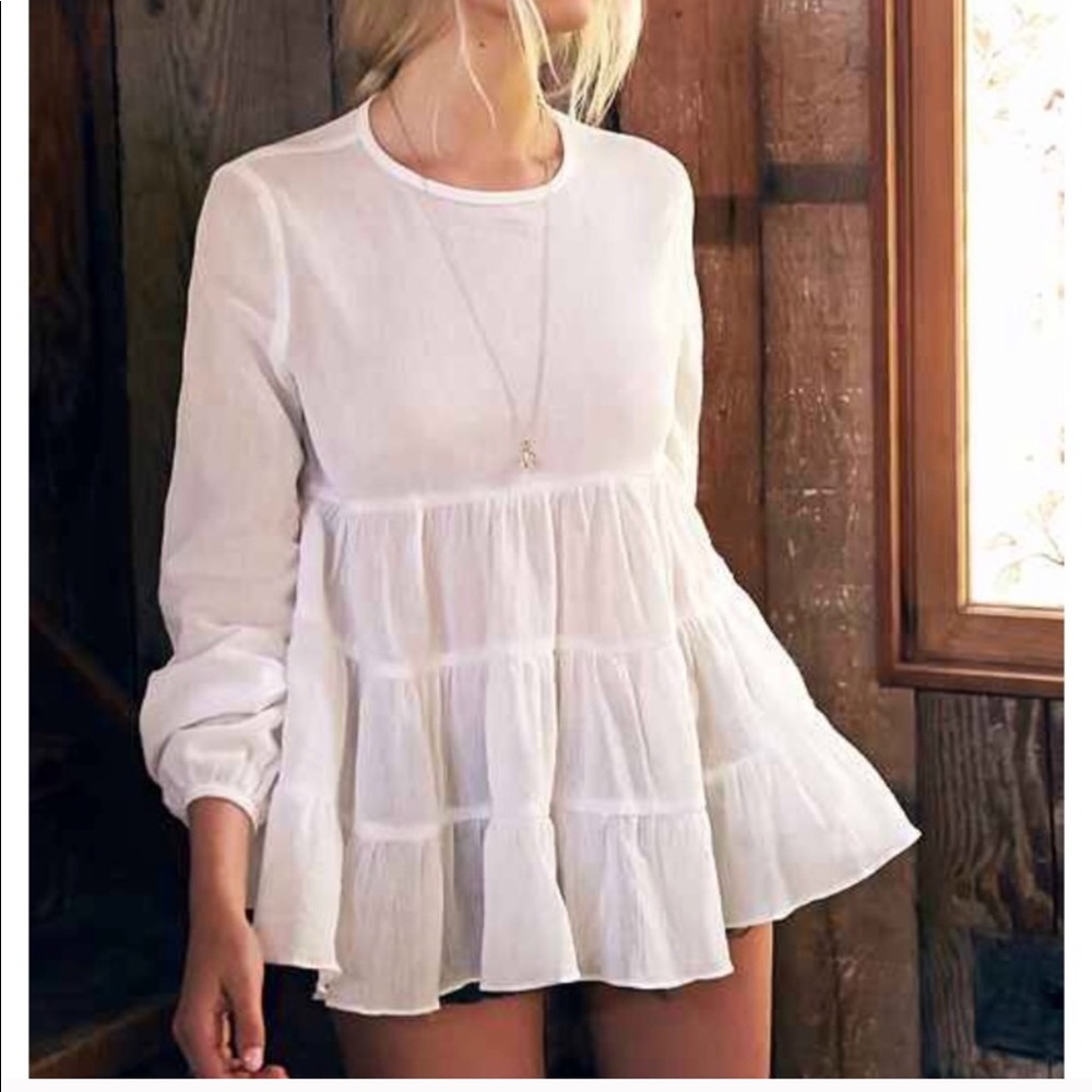 Kiminchi Blue Pink Flowy Long sleeve